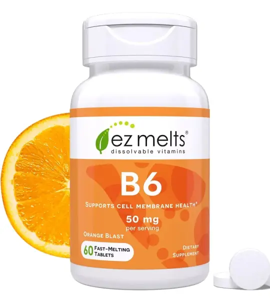 EZ Melts Vitamin B6 500mg Tablets