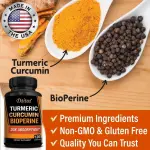 Daitea Turmeric Curcumin BioPerine Capsules