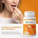 EZ Melts Vitamin B6 500mg Tablets
