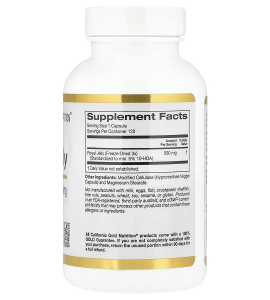 California Gold Nutrition Royal Jelly 500mg Capsules