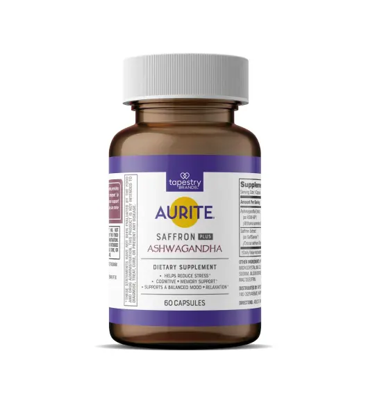 Tapestry Brands Aurite Saffron Plus Ashwagandha Capsules