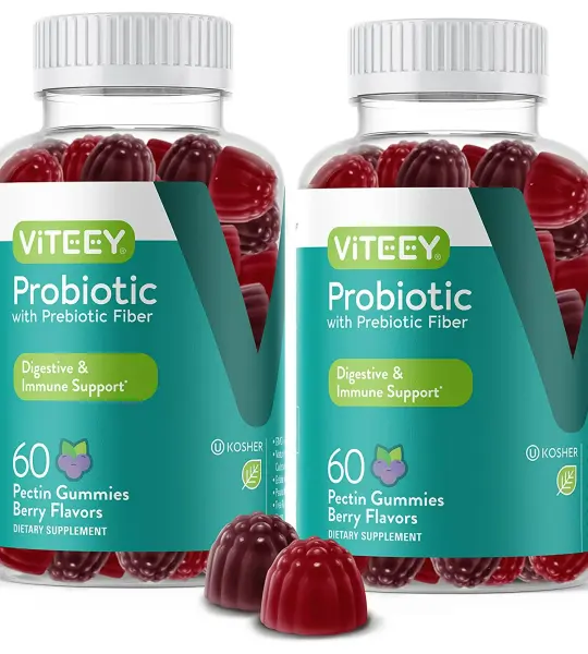 VITEEY Probiotic Gummies with Prebiotic Fiber
